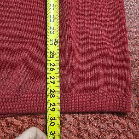 VTG Eddie Bauer Mens Sport Shop Crewneck Sweater Sz L Tall Red Blokecore 90s - Picture 8 of 9